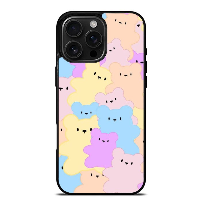 Bear Pastel FiPhone 16 Pro Max Case FE0071