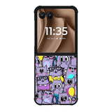 Cat Purple Pattern FMotorola Moto RAZR Plus 2025 Case FE0146