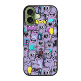 Cat Purple Pattern FiPhone 17 Case FE0146