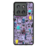 Cat Purple Pattern FMotorola Moto Edge 2025 Case FE0146