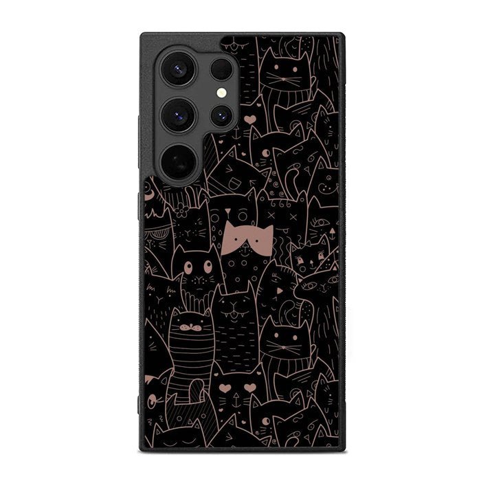 Cat Black Pink FE0065 Samsung Galaxy S25 Ultra Case