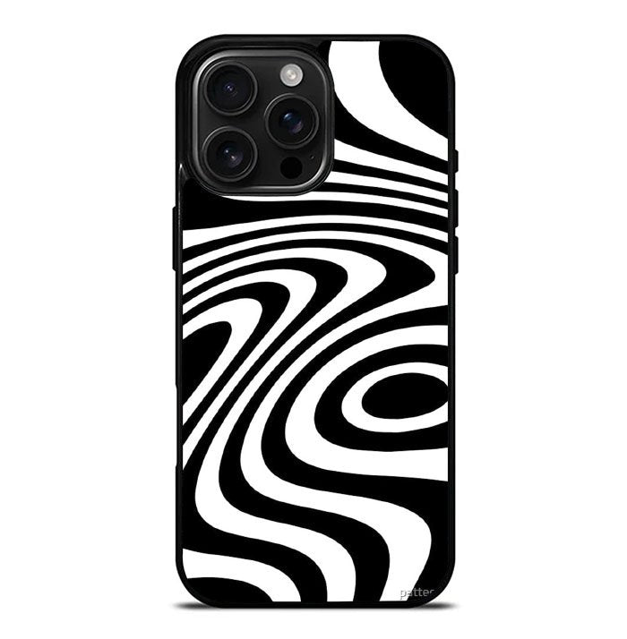 Black White FiPhone 16 Pro Max Case FE0105