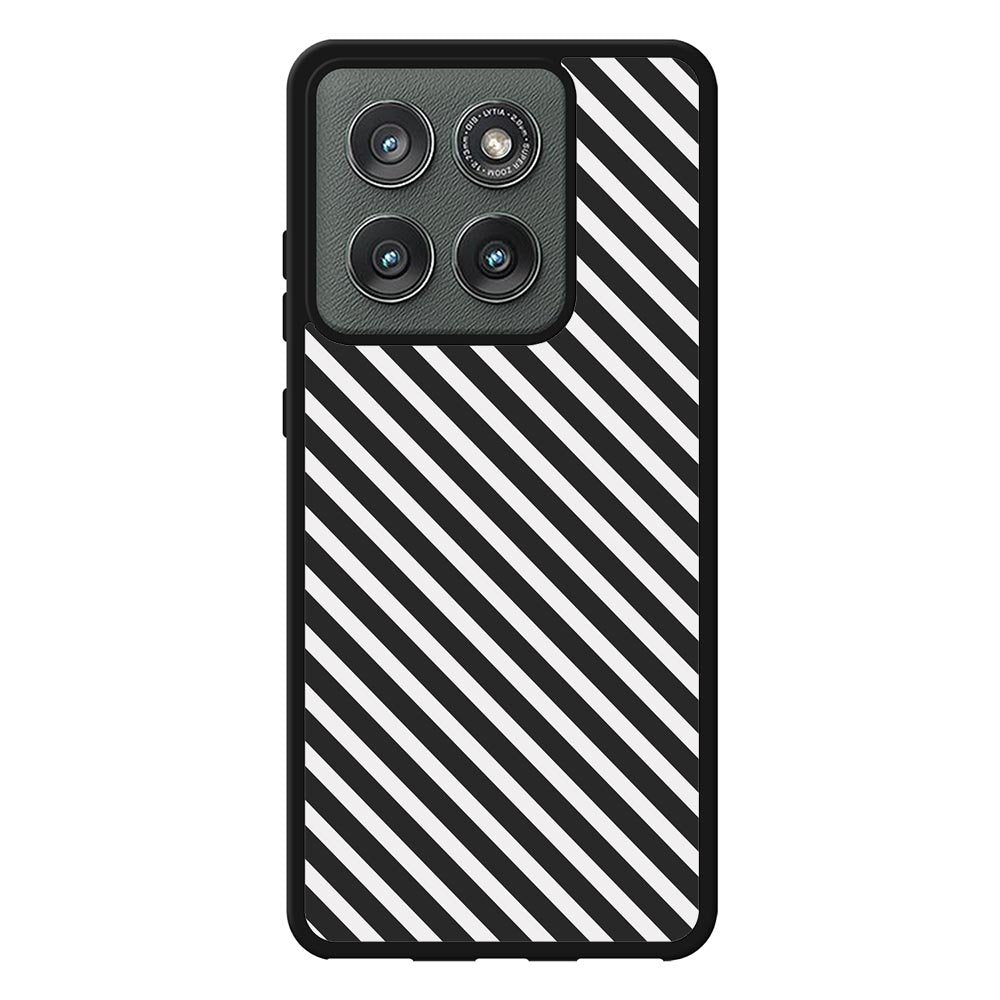 Stripe Black White FMotorola Moto Edge 2025 Case FE0600