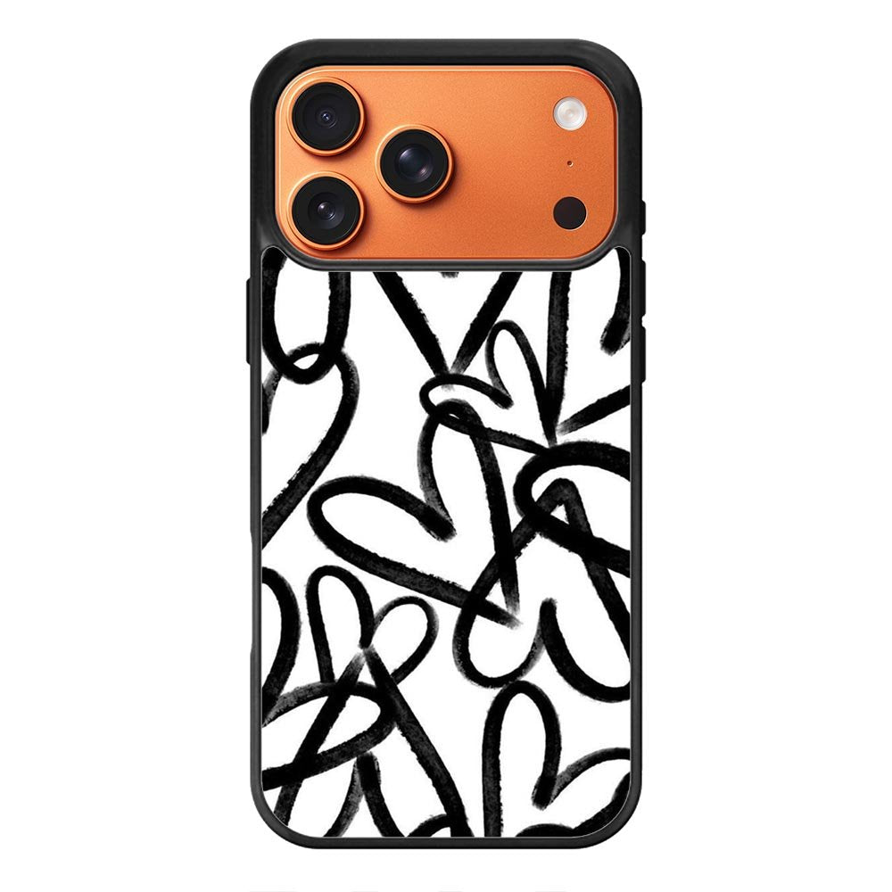 Love Black White FiPhone 17 Pro Case FE0409