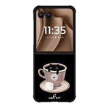 Black Cat Coffee FMotorola Moto RAZR Plus 2025 Case FE0100