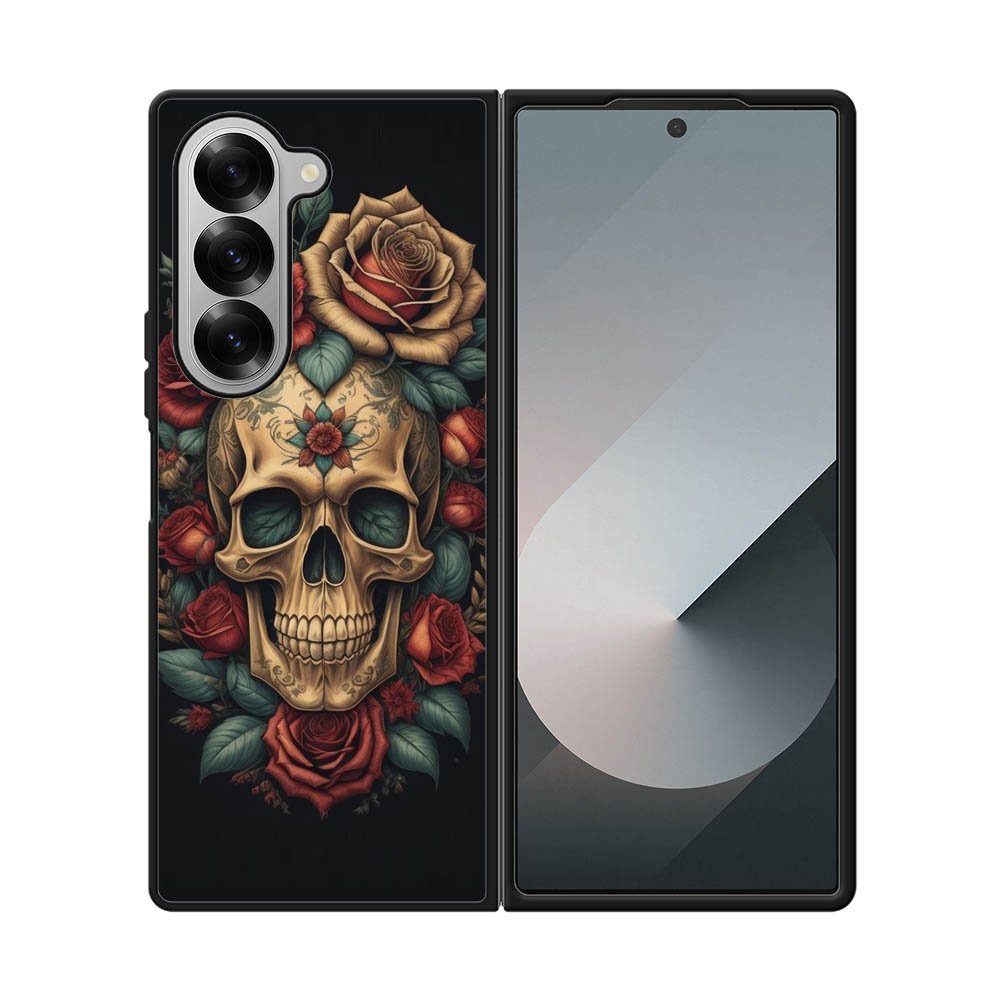 Skull Flowers Samsung Galaxy Z Fold 7 5G Case FE0567