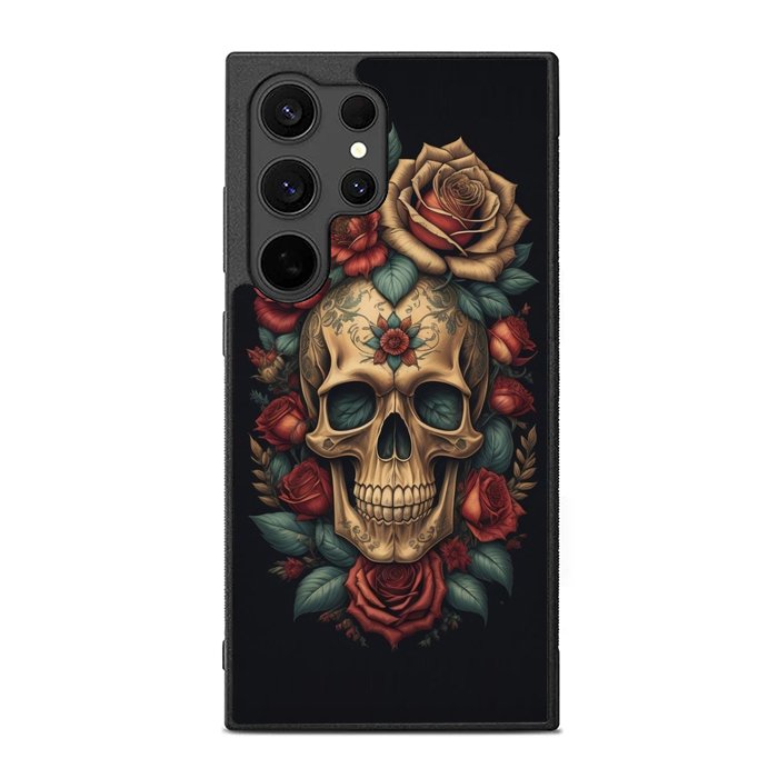 Skull Flowers FE0170 Samsung Galaxy S25 Ultra Case