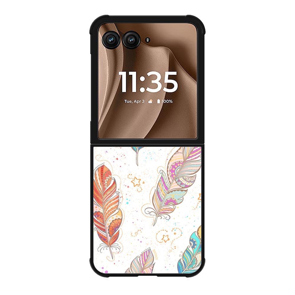 Boho Feather Motorola Moto RAZR Plus 2025 Case FE0114
