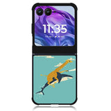 Black Friday offer Giraffe Riding Shark Motorola Moto Razr 2024 , Moto Razr 50 Case