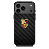 Porsche Logo Carbon iPhone 18 Pro Case DC1505