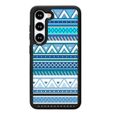 Aztec Pattern Blue Z3811 Samsung Galaxy S24 Plus 5G , Samsung Galaxy S24+ 5G Case