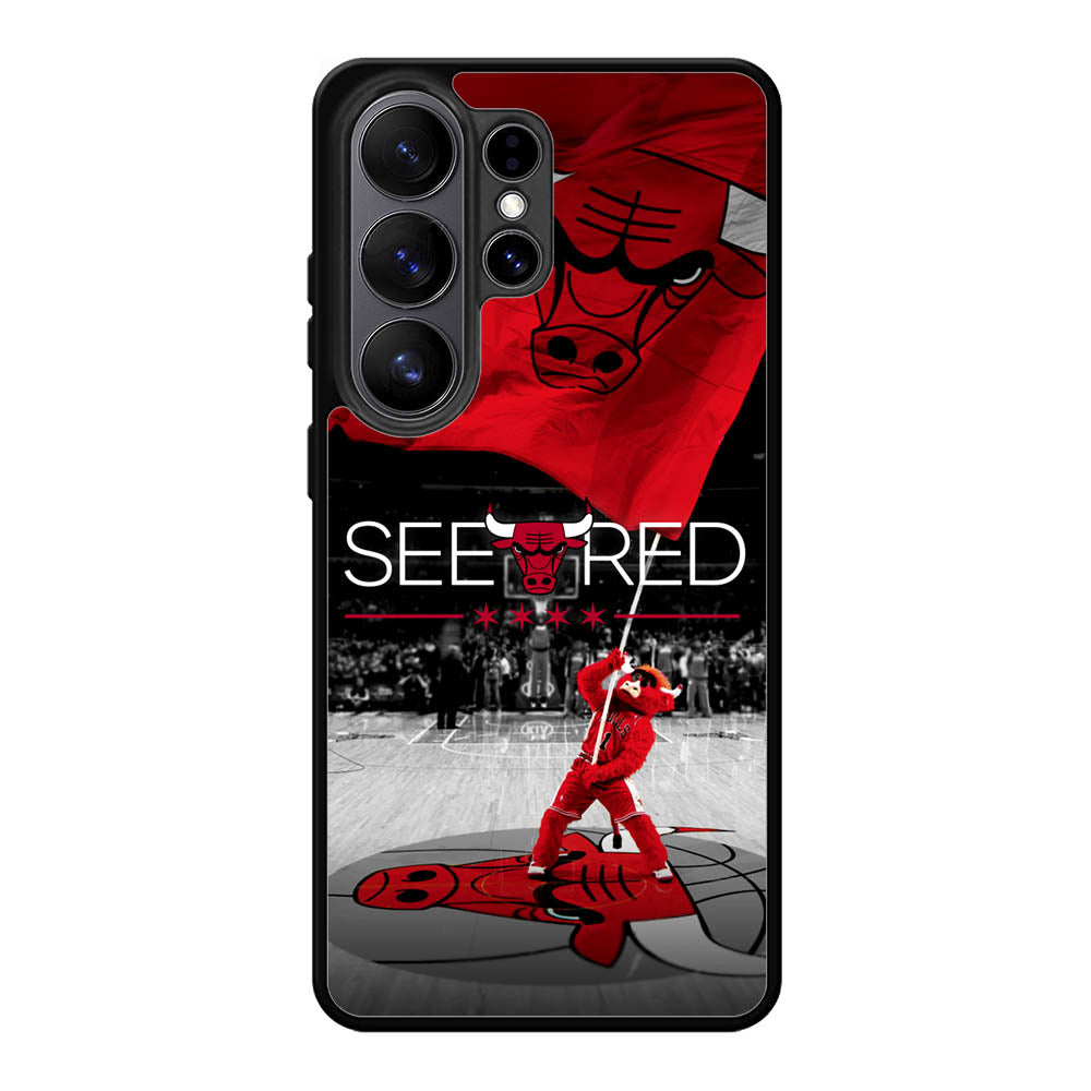 See Red Chicago Bulls Flag Playoff Z4832 Samsung Galaxy S26 Ultra Case