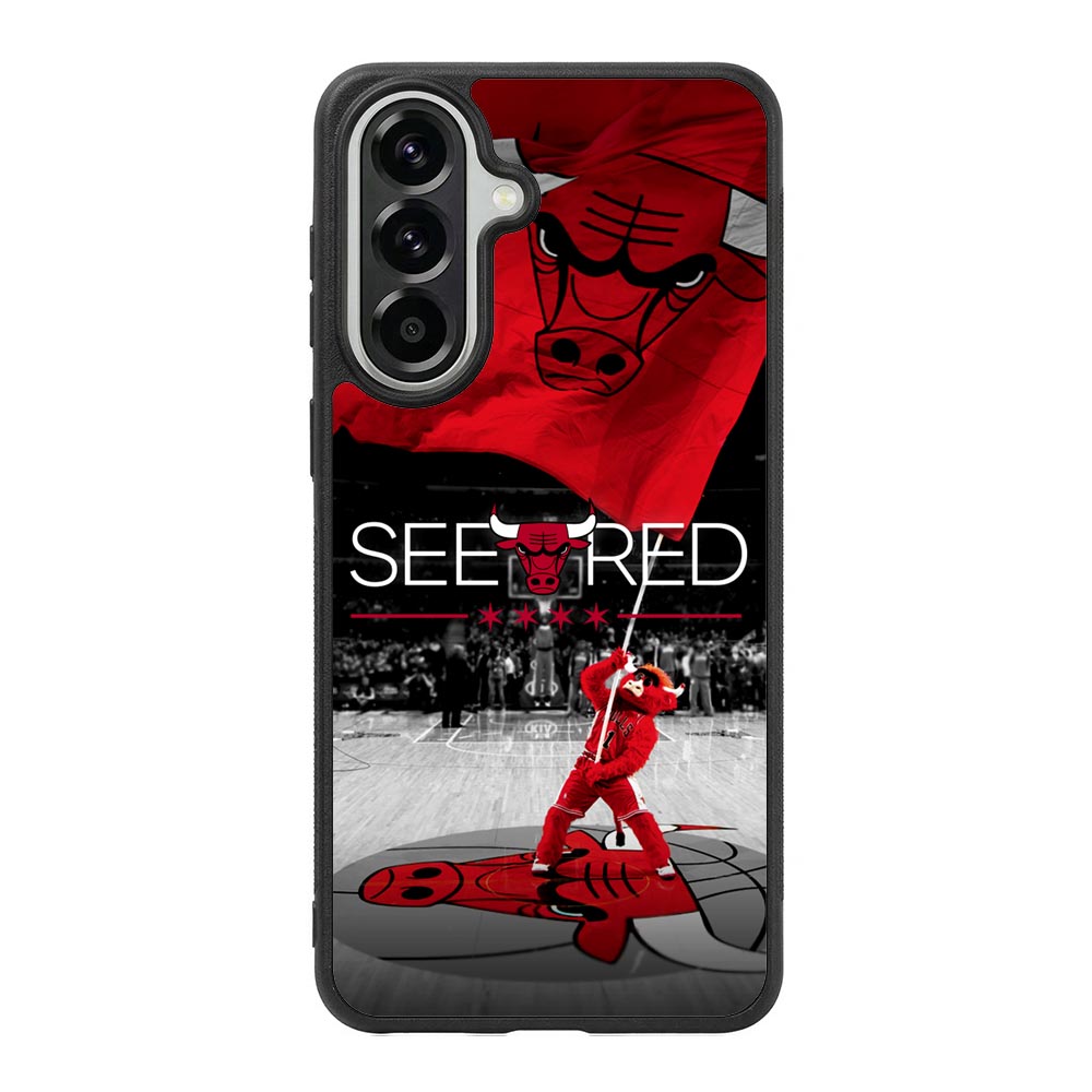 See Red Chicago Bulls Flag Playoff Z4832 Samsung Galaxy A57 Case