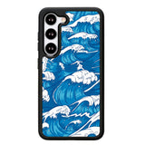 storm waves seamless pattern raging ocean water sea Z8009 Samsung Galaxy S24 5G Case