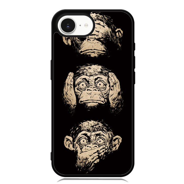 Wisdom Monkeys Thoughtful Quirky Cute iPhone 16e Case FE1849