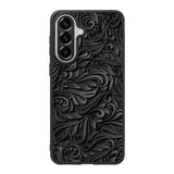 Black Flower Samsung Galaxy A37 Case FE0101