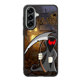 Orange Halloween Moon X2669 Samsung Galaxy A57 Case