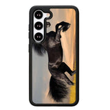 Horse black running X4653 Samsung Galaxy S24 Plus 5G , Samsung Galaxy S24+ 5G Case