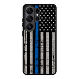 thin blue line flag X9119 Samsung Galaxy S26 Ultra Case