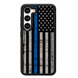 thin blue line flag X9119 Samsung Galaxy S24 5G Case
