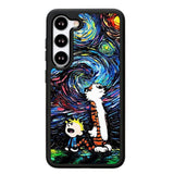 Calvin and Hobbes Art Starry Night X9177 Samsung Galaxy S24 5G Case