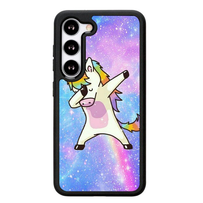 Dabbing Unicorn Rainbow X9358 Samsung Galaxy S24 5G Case