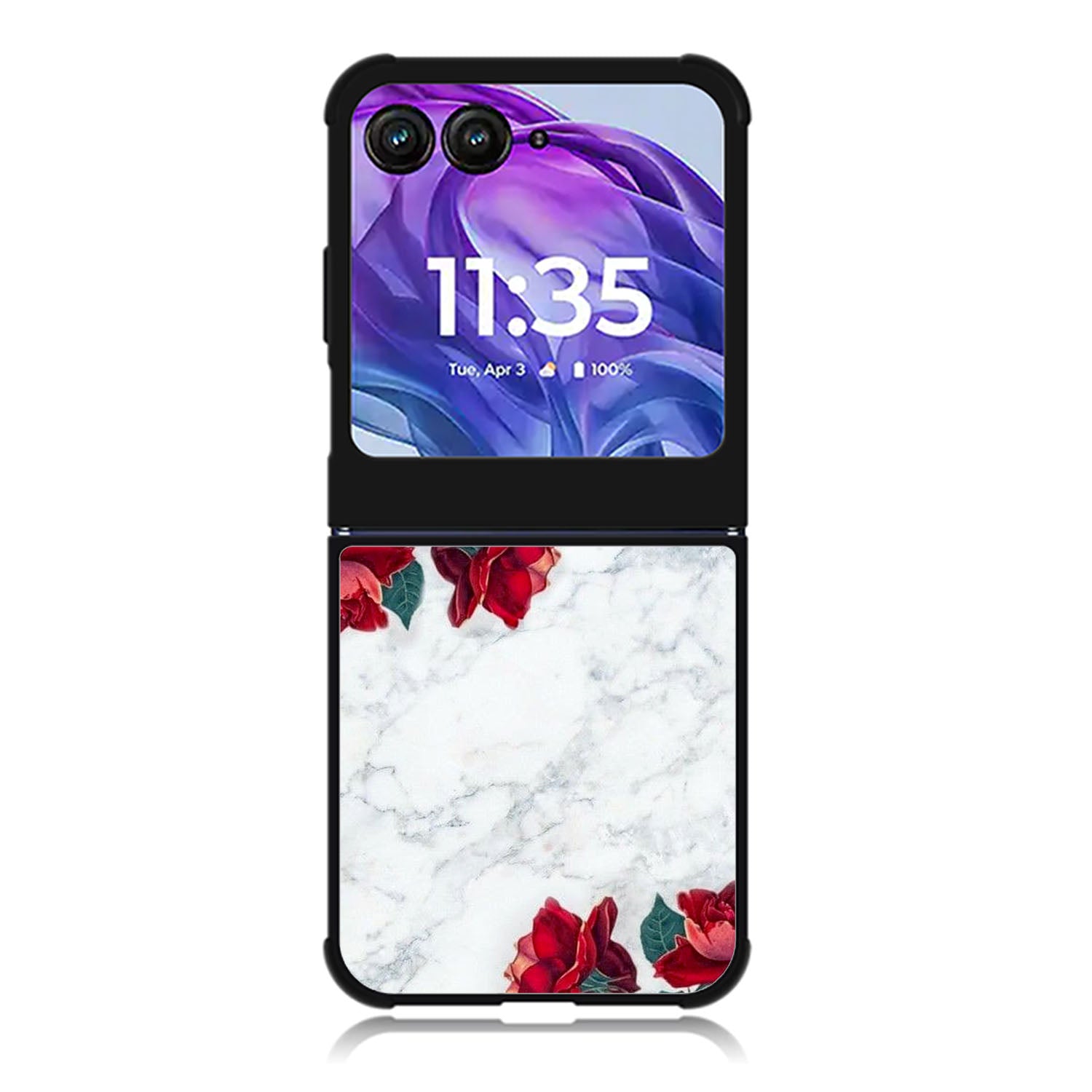 Marble With Roses Motorola Moto Razr 2024 , Moto Razr 50 Case FE2061