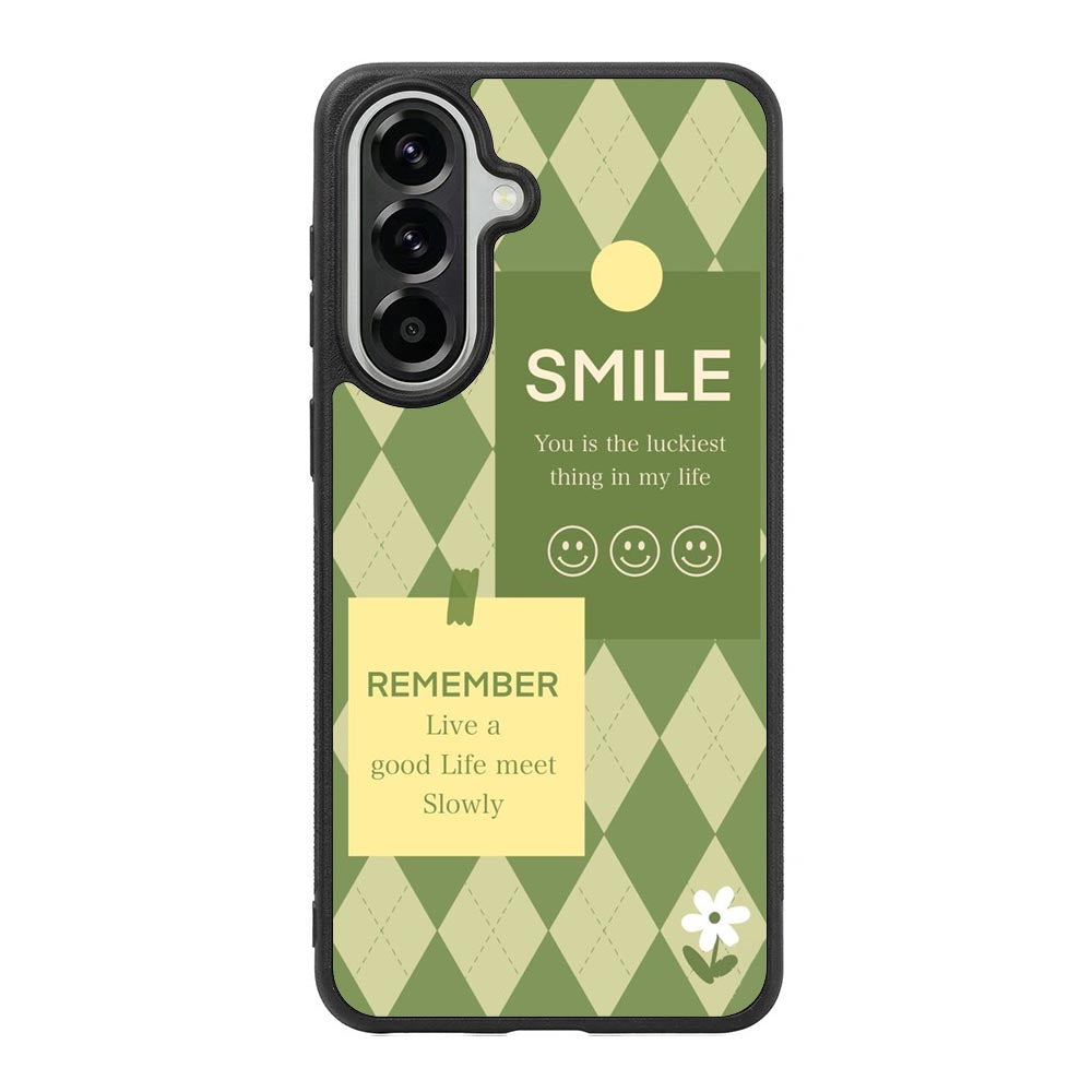 smile green Samsung Galaxy A57 Case FE0572