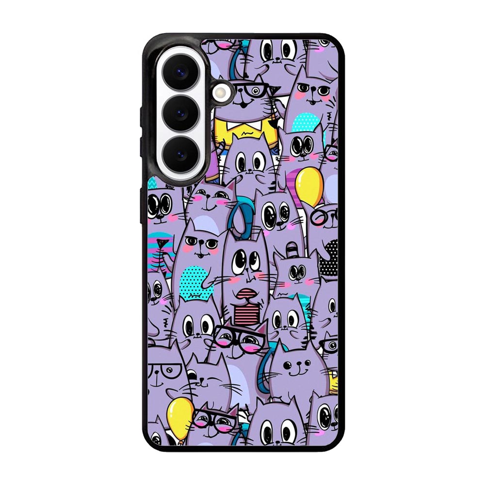 Cat Purple Pattern FSamsung Galaxy S26 Plus Case FE0146
