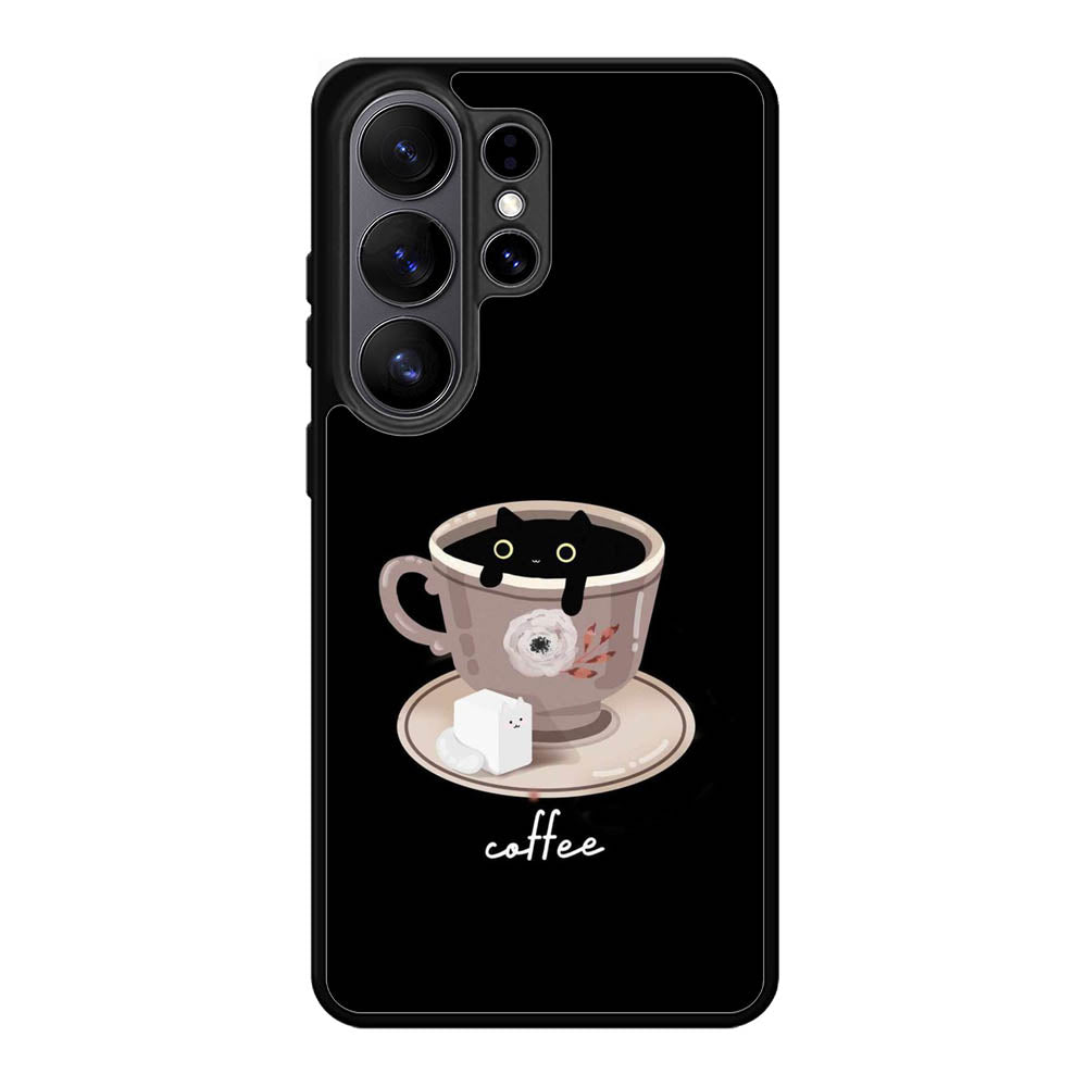 Black Cat Coffee FSamsung Galaxy S26 Ultra Case FE0100