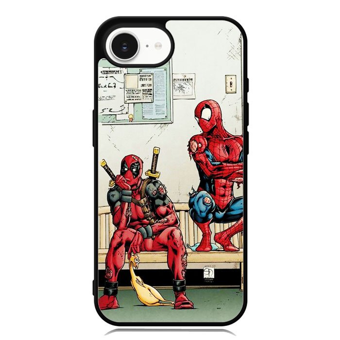 Funny Spiderman and Deadpool iPhone 16e Case