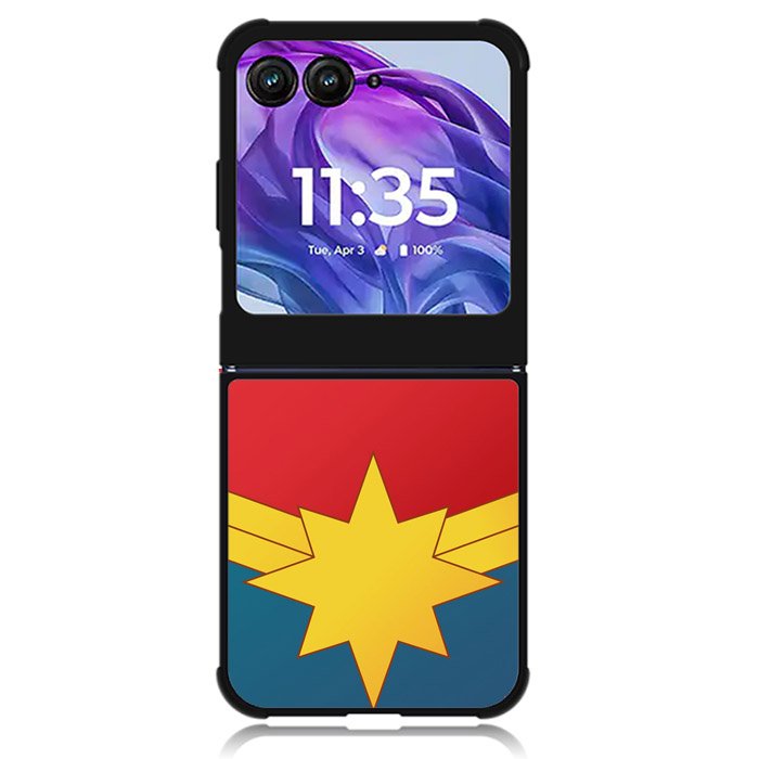 Captain Marvel Logo Motorola Moto Razr 2024 , Moto Razr 50 Case