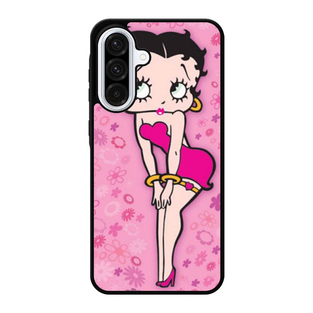 Betty Boop Pink Background flowers Samsung Galaxy A56 Case FE6028