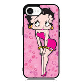 Betty Boop Pink Background flowers iPhone 16e Case