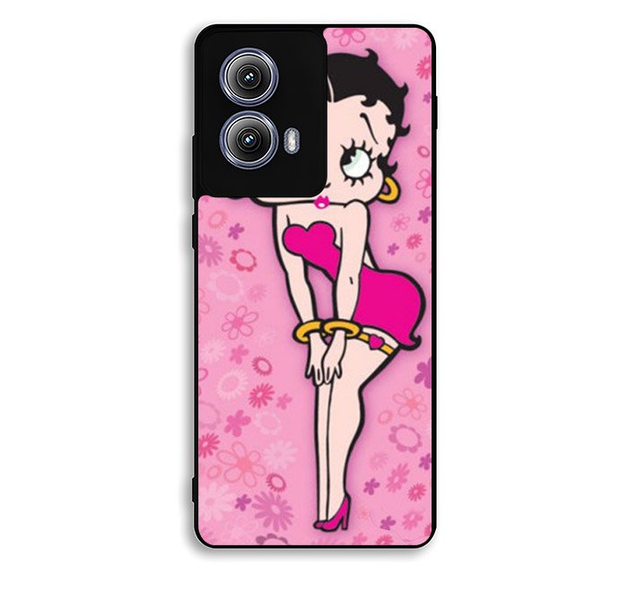 Betty Boop Pink Background flowers Motorola Moto Edge 2024 Case FE6028