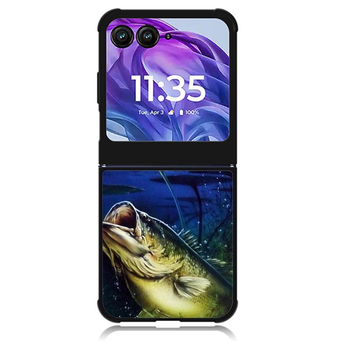 Bass Fishing Largemouth Fish Motorola Moto Razr 2024 , Moto Razr 50 Case