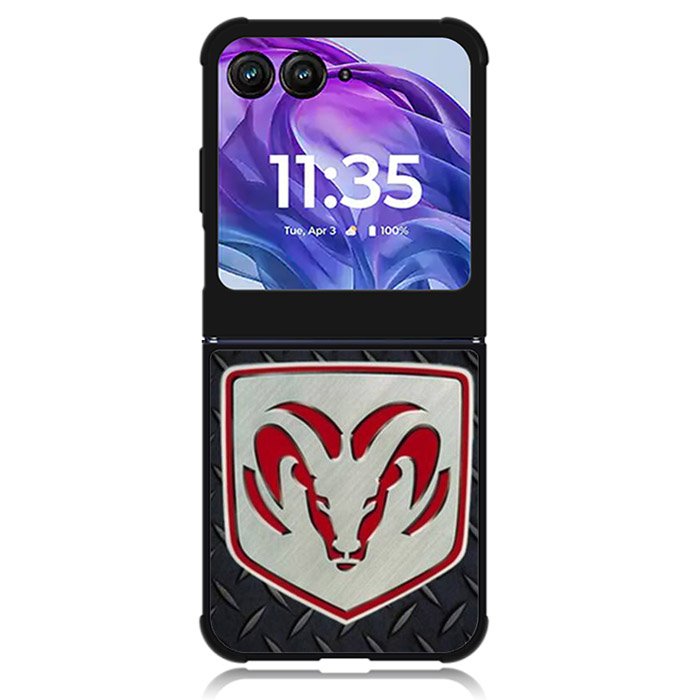 Dodge Ram Steel Logo Motorola Moto Razr 2024 , Moto Razr 50 Case