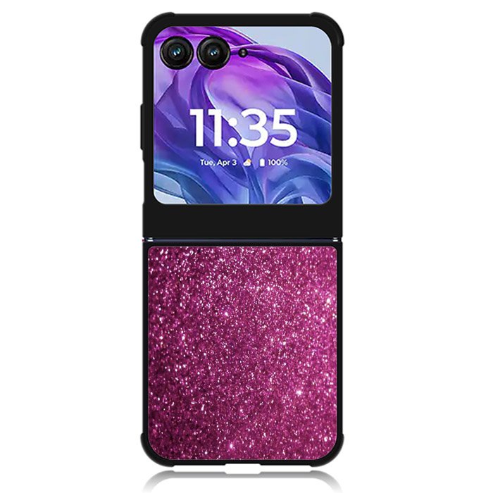 Purple Glitter Motorola Moto Razr 2024 , Moto Razr 50 Case