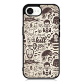 Classic Horror Pattern iPhone 16e Case