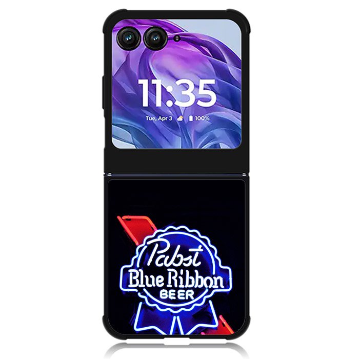 Pabst Blue Ribbon Neon Motorola Moto Razr 2024 , Moto Razr 50 Case