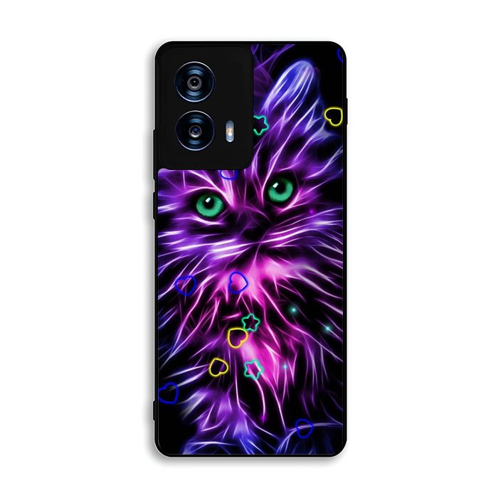 Cat Glow Purple 1st Motorola Moto G Power 5G 2024 Case FE2887