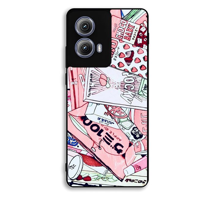 Japanese Pink Motorola Moto Edge 2024 Case FE8176