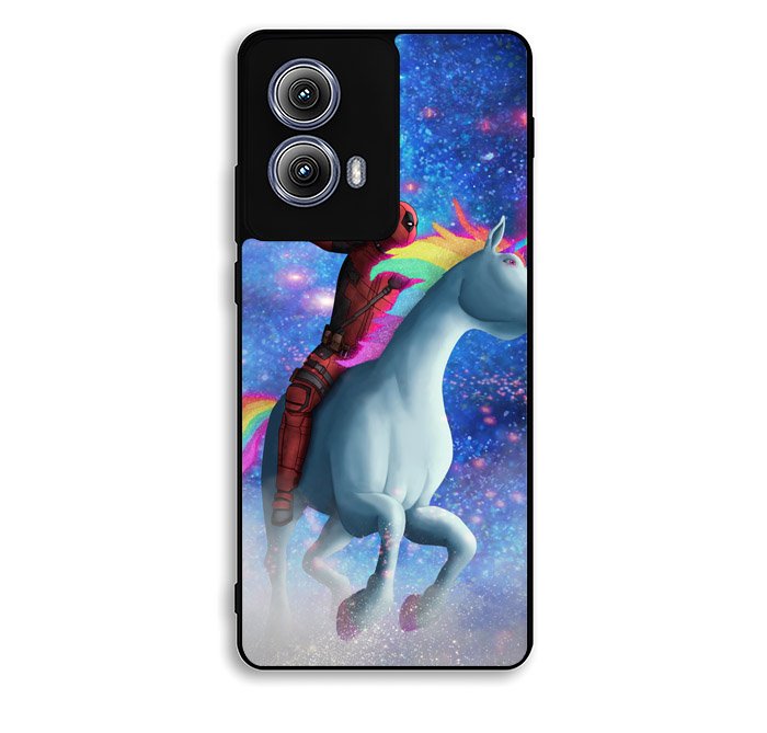 Deadpool on a Unicorn Motorola Moto Edge 2024 Case FE7098