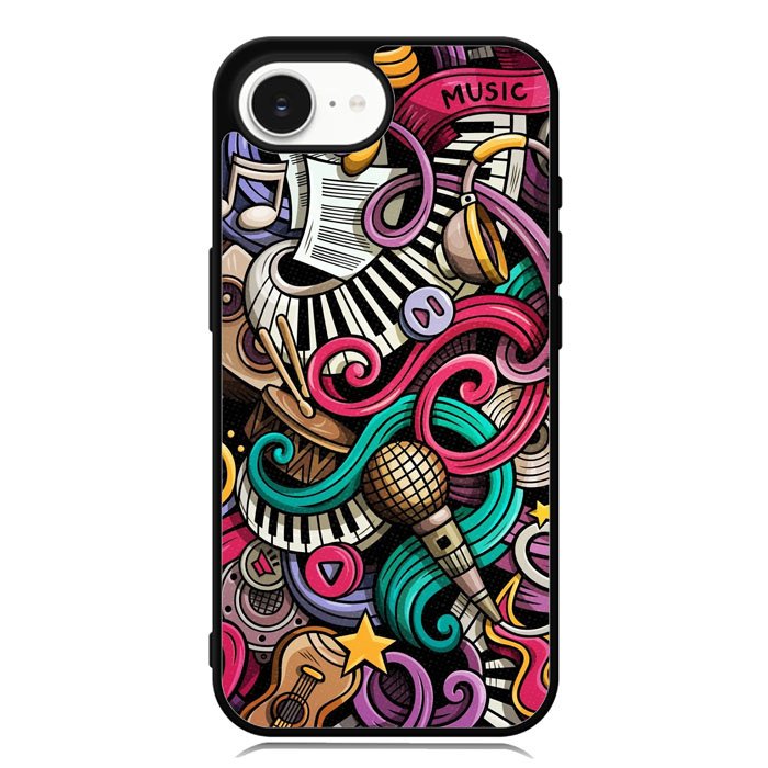 Doodles Music iPhone 16e Case