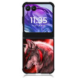 Cool Wolf Red Motorola Moto Razr 2024 , Moto Razr 50 Case
