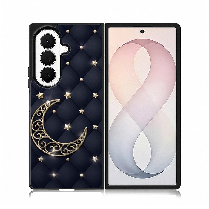 Golden Stars and Moon Samsung Galaxy Z Fold 8 Ultra Case
