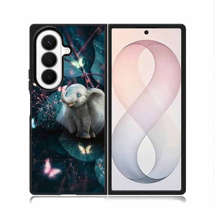 Butterfly Elephant Light F Samsung Galaxy Z Fold 8 Ultra Case