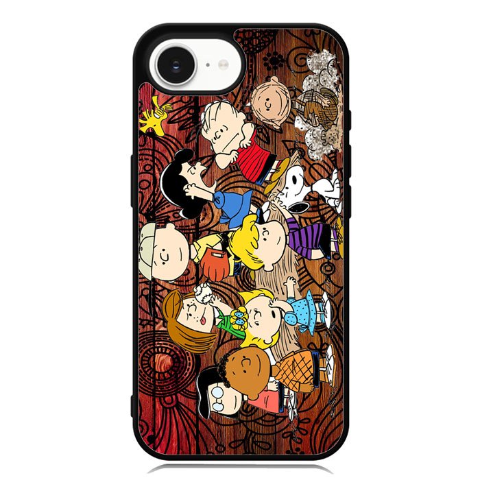 Peanuts In Background Wood Art iPhone 16e Case
