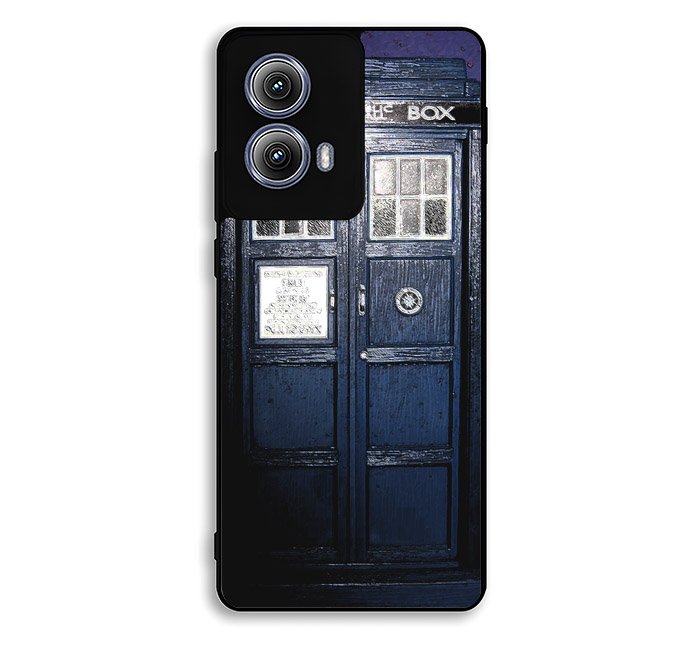 Dark Blue Tardis Doctor Who Toy Motorola Moto Edge 2024 Case FE0783