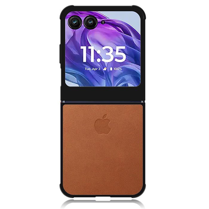 Apple Brown Motorola Moto Razr 2024 , Moto Razr 50 Case